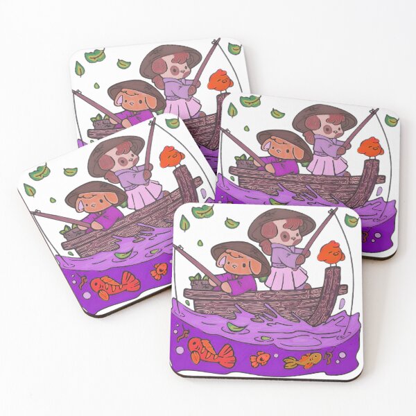 Item preview, Cute Animals Fishing on Wooden Boat Illustration designed and sold by anapldv.
