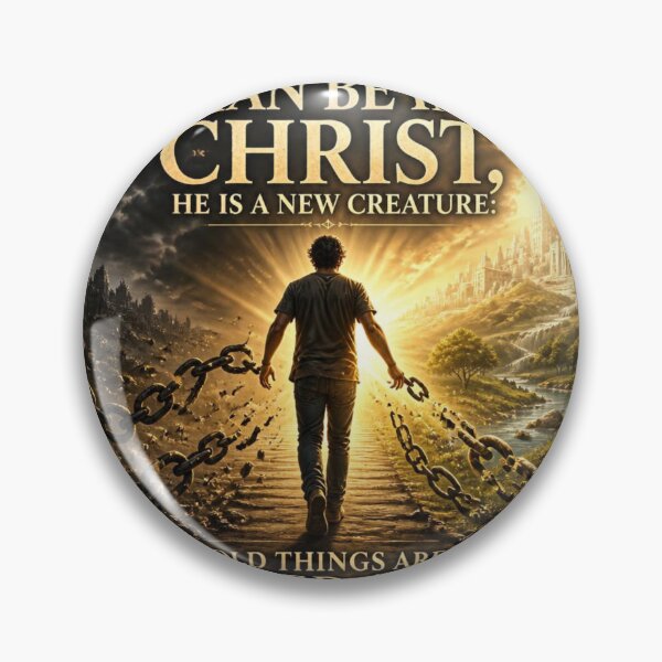 Item preview, 2 Corinthians 5:17 KJV – A New Creation In Christ Christian Bible Verse Design designed and sold by Paltooproducts.