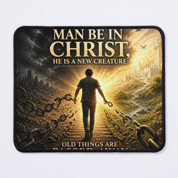 Item preview, 2 Corinthians 5:17 KJV – A New Creation In Christ Christian Bible Verse Design designed and sold by Paltooproducts.
