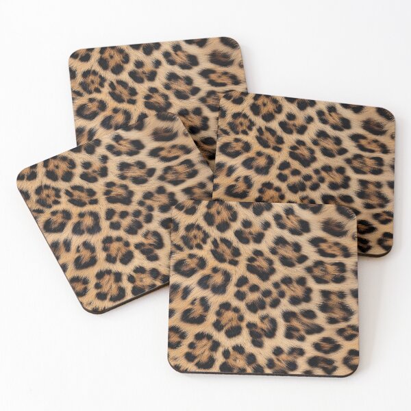 Item preview, Leopard Fur Pattern - Realistic Golden & Black Rosette Print Design designed and sold by Nine Lives Studio.