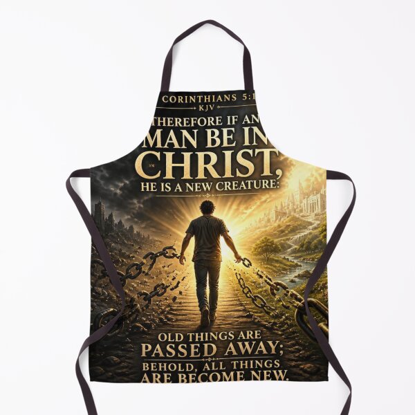 Item preview, 2 Corinthians 5:17 KJV – A New Creation In Christ Christian Bible Verse Design designed and sold by Paltooproducts.