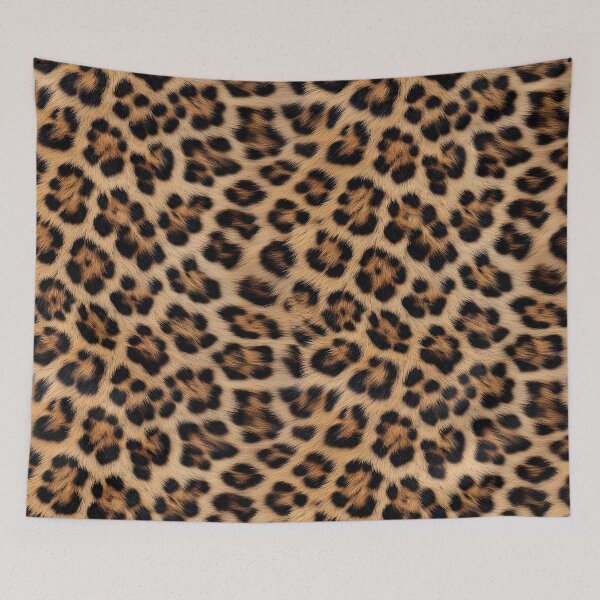 Item preview, Leopard Fur Pattern - Realistic Golden & Black Rosette Print Design designed and sold by Nine Lives Studio.