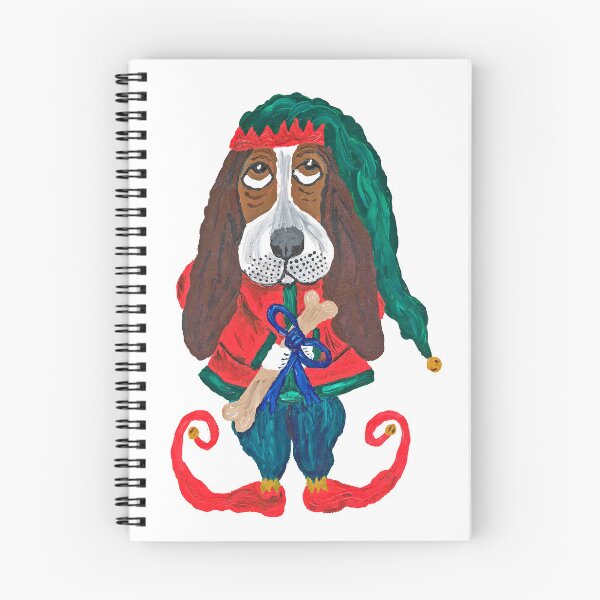 Item preview, Basset Hound Christmas Elf designed and sold by Squirreldumplings.