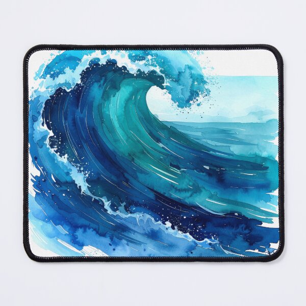 Item preview, Ocean Wave Crashing Watercolor Painting designed and sold by BetweenForms.