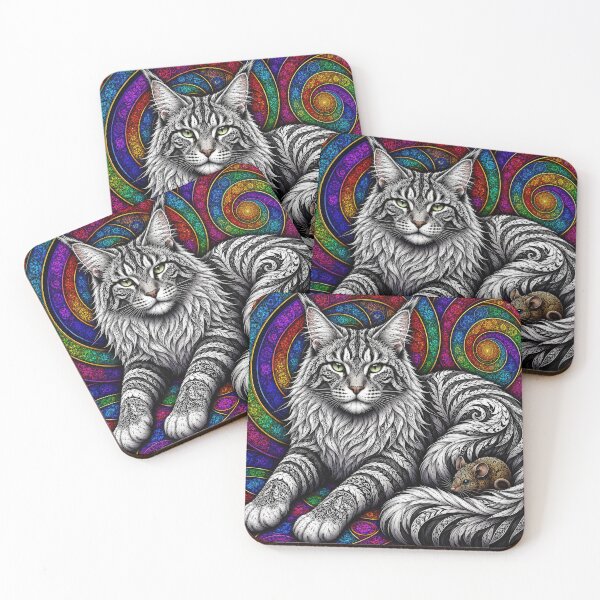 Item preview, Lab Visions 127: Maine Coon Rainbow Mandala designed and sold by The Psychedelic Anarchist.