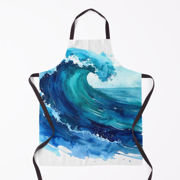 Item preview, Ocean Wave Crashing Watercolor Painting designed and sold by BetweenForms.