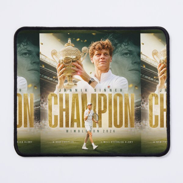 Item preview, Jannik Sinner Wimbledon Champion 2026 designed and sold by Malakiacount.