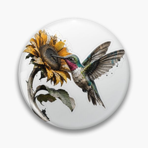 Item preview, 3D Newspaper Hummingbird Sunflower designed and sold by Snurly.