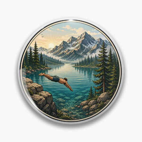 Item preview, Mountain Lake Cliff Diving Adventure designed and sold by DariaOltes.