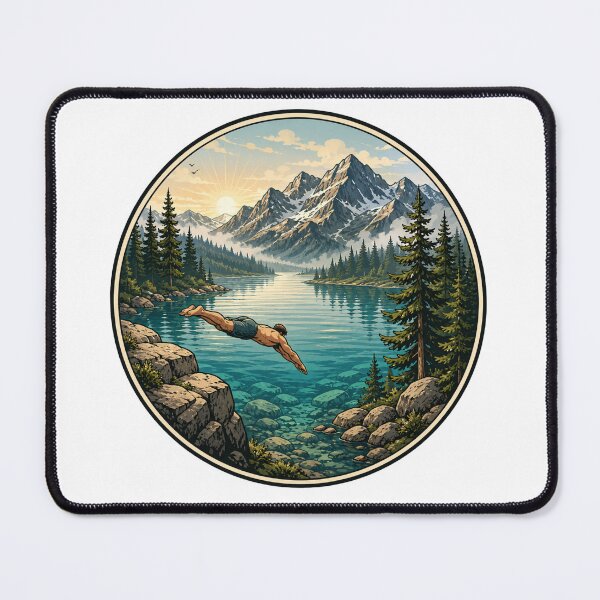 Item preview, Mountain Lake Cliff Diving Adventure designed and sold by DariaOltes.