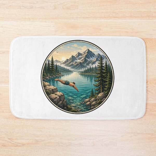 Item preview, Mountain Lake Cliff Diving Adventure designed and sold by DariaOltes.