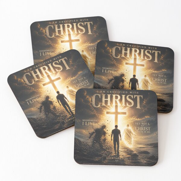 Item preview, Galatians 2:20 KJV – I Am Crucified With Christ Christian Bible Verse Design designed and sold by Paltooproducts.