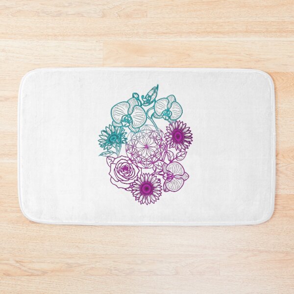 Item preview, Neon Botanical Sacred Geometry Floral Emblem designed and sold by Dzblack.