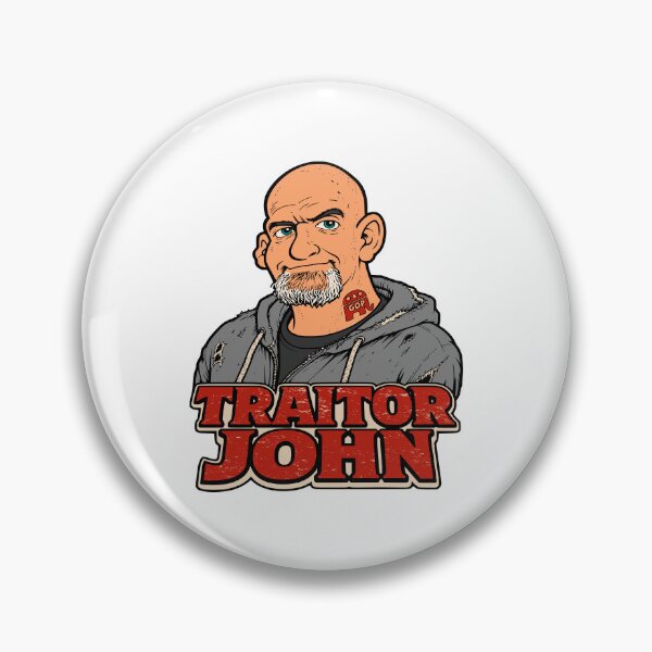 Item preview, Traitor John Fetterman GOP Neck Tattoo Political Satire Caricature designed and sold by EthosWear.