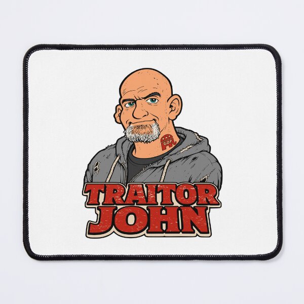 Item preview, Traitor John Fetterman GOP Neck Tattoo Political Satire Caricature designed and sold by EthosWear.