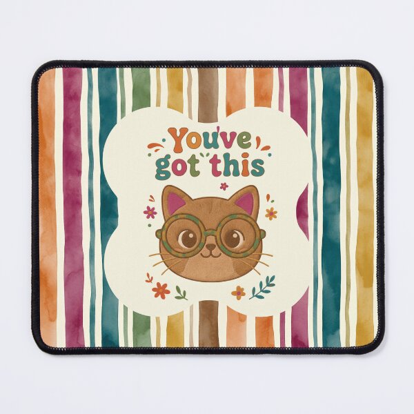 Item preview, You’ve Got This Cat | Back to School Motivation designed and sold by Basma Designs | Retro, Kawaii Shirts & Stickers.