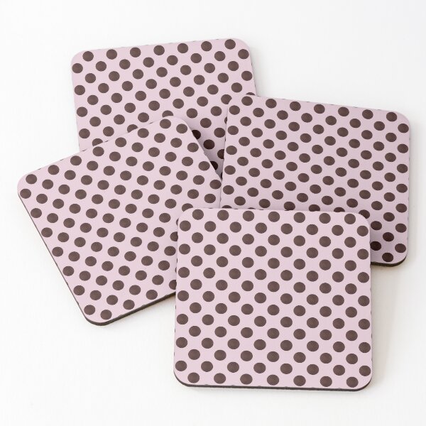 Item preview, New Crush Pink/Brown Polka Dot Pattern designed and sold by moonna designs.