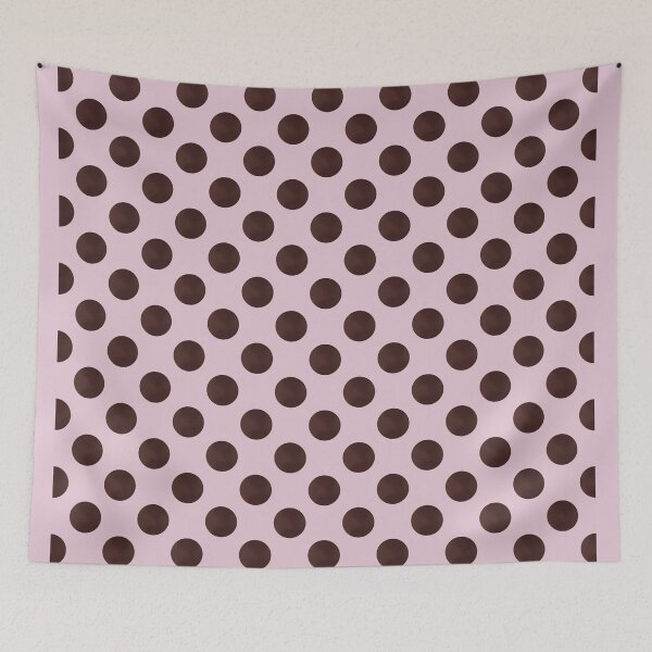 Item preview, New Crush Pink/Brown Polka Dot Pattern designed and sold by moonna designs.
