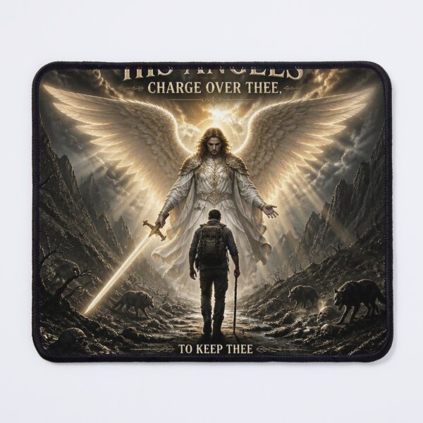 Item preview, Psalm 91:11 KJV – He Shall Give His Angels Charge Over Thee Christian Bible Verse Design designed and sold by Paltooproducts.