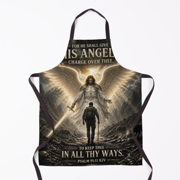 Item preview, Psalm 91:11 KJV – He Shall Give His Angels Charge Over Thee Christian Bible Verse Design designed and sold by Paltooproducts.