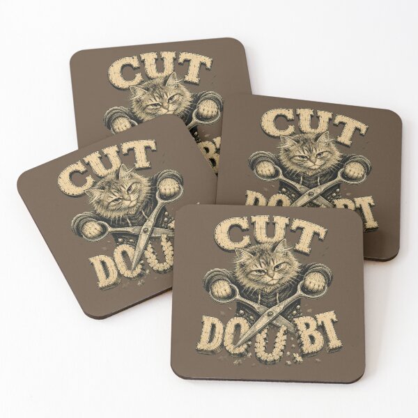 Item preview, Cut Doubt | Vintage Cat Motivation designed and sold by TinyHeroLab.