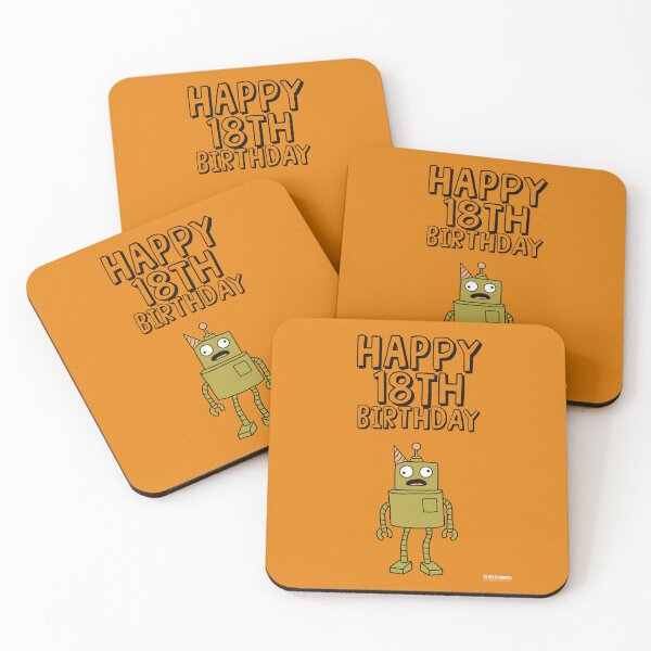 Item preview, Happy 18th Birthday Card | Stupid Robots 2026 designed and sold by SorryFrog.