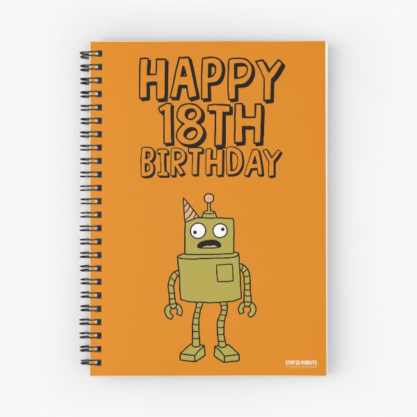 Item preview, Happy 18th Birthday Card | Stupid Robots 2026 designed and sold by SorryFrog.