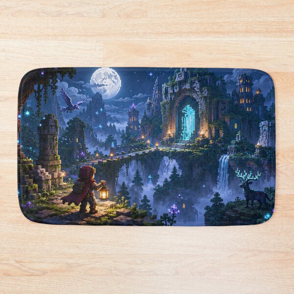 Item preview, Moonlit Ruins and the Hidden Forest Gate designed and sold by pixelpopplanet.