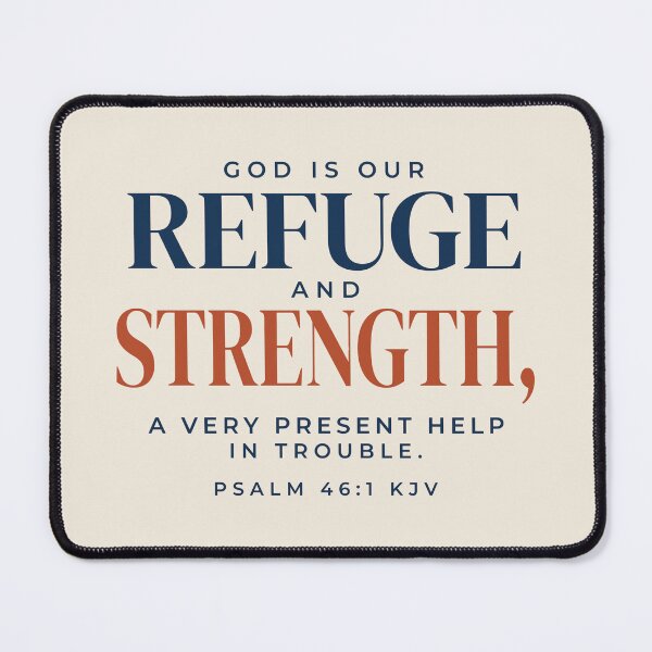 Item preview, God Is Our Refuge and Strength Psalm 46:1 KJV Gift designed and sold by FaithThroughEverySeason.
