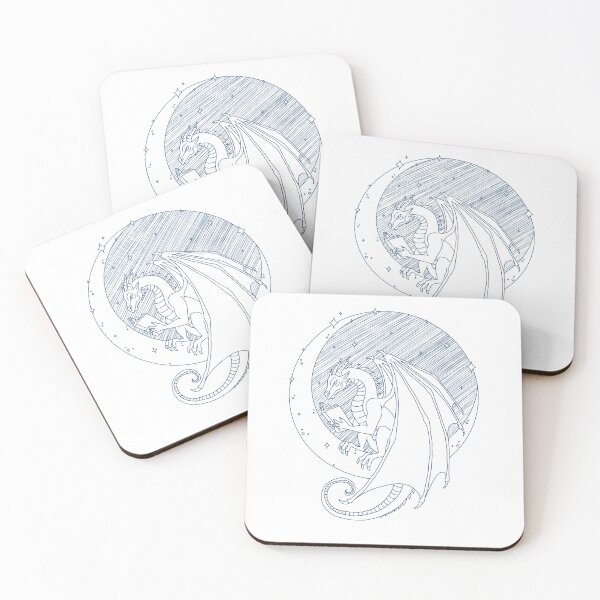 Item preview, Dragon Reeading on a Moon designed and sold by Charlotte Paints.