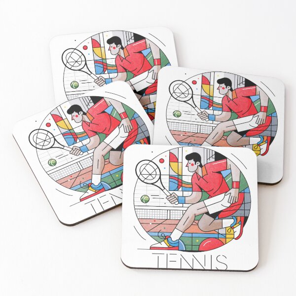 Item preview, Sticker - Decal - Geometric Tennis Motion designed and sold by ForeverPrintsOK.