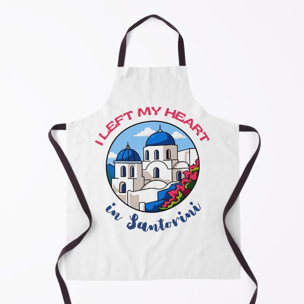 Item preview, I Left My Heart in Santorini - Poetic Blue Domes & Aegean Sunshine Vibe Design designed and sold by S-and-W-4ever.