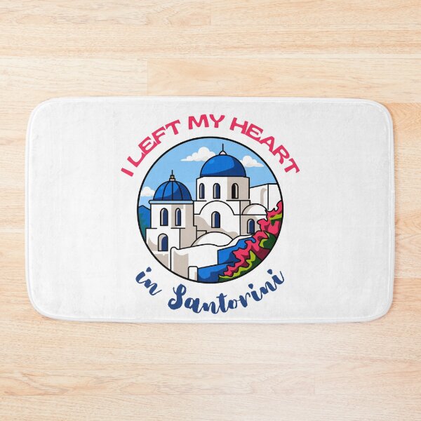 Item preview, I Left My Heart in Santorini - Poetic Blue Domes & Aegean Sunshine Vibe Design designed and sold by S-and-W-4ever.