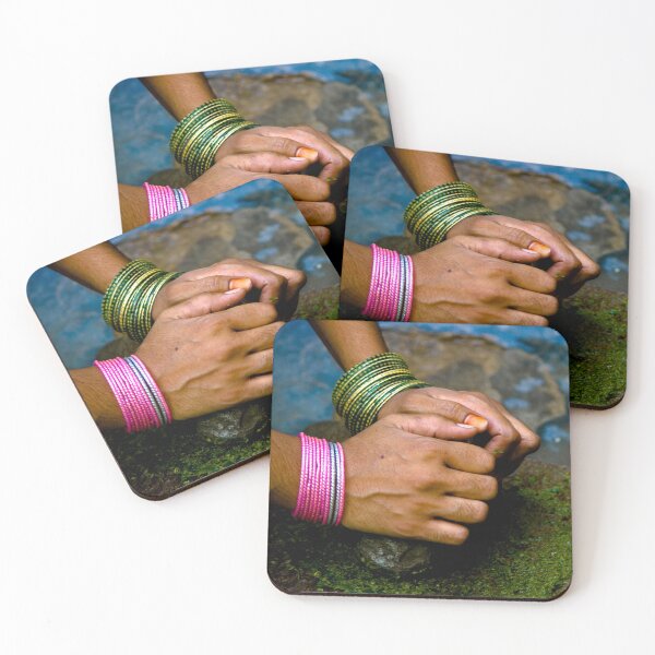 Item preview, Kitchen Art Pakistani Woman's Hands Grinding Herbs designed and sold by Hena Tayeb.