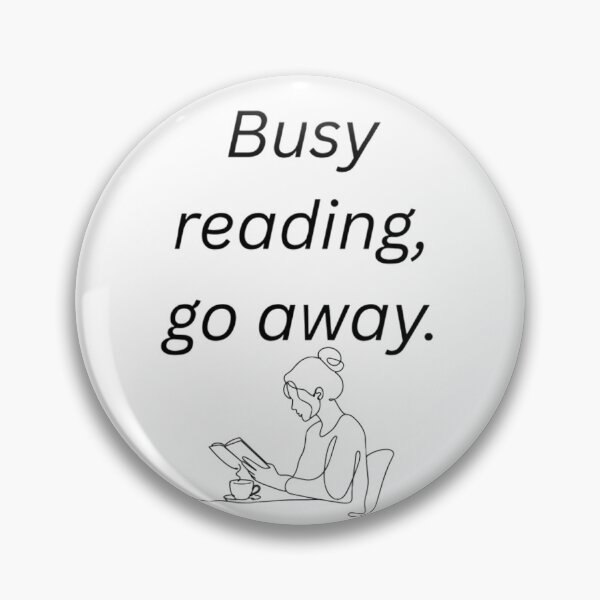 Item preview, Busy Reading Go Away Cute Minimalist Bookworm designed and sold by Jelicint.