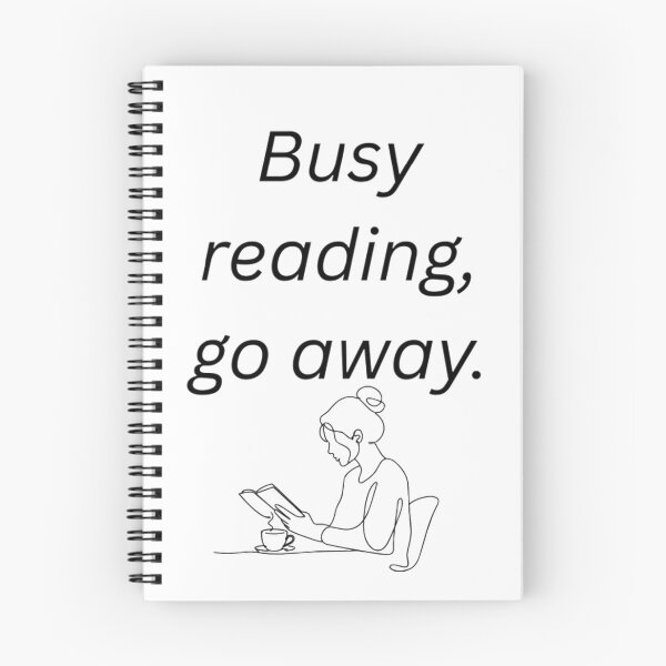 Item preview, Busy Reading Go Away Cute Minimalist Bookworm designed and sold by Jelicint.