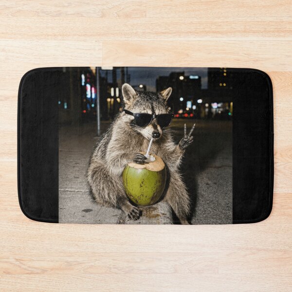 Item preview, Funny Raccoon Eating A Coconut Meme designed and sold by 76Valeria.
