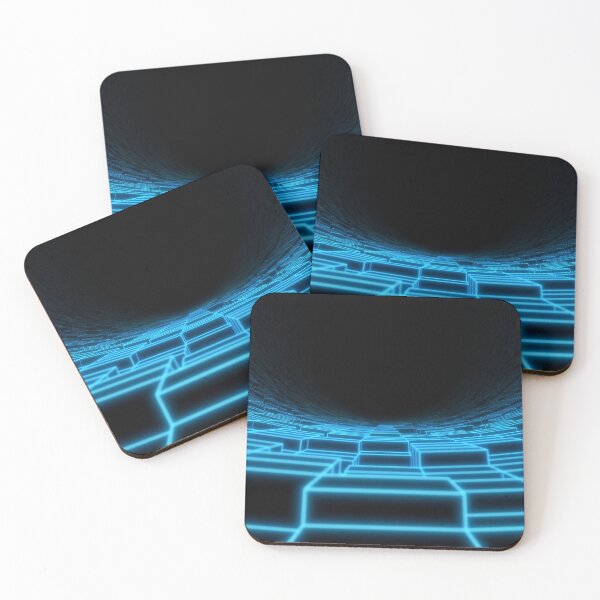 Item preview, Cave & Cyan Neon Blocks designed and sold by Electric Shock!! Design.