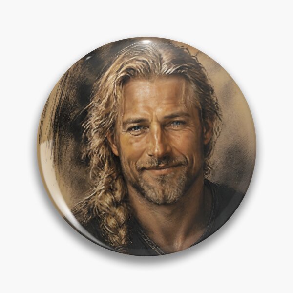 Item preview, Charcoal and Pastel Portrait of a Nordic Man 2 designed and sold by Lucia Amaris Art.