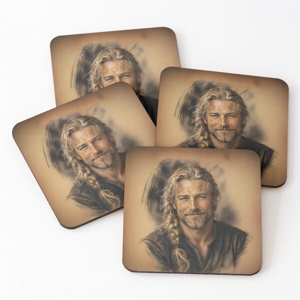 Item preview, Charcoal and Pastel Portrait of a Nordic Man 2 designed and sold by Lucia Amaris Art.
