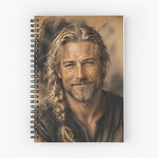 Item preview, Charcoal and Pastel Portrait of a Nordic Man 2 designed and sold by Lucia Amaris Art.