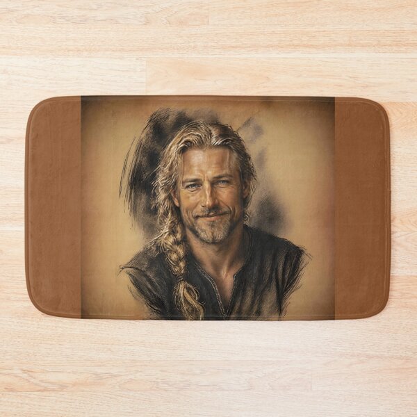 Item preview, Charcoal and Pastel Portrait of a Nordic Man 2 designed and sold by Lucia Amaris Art.