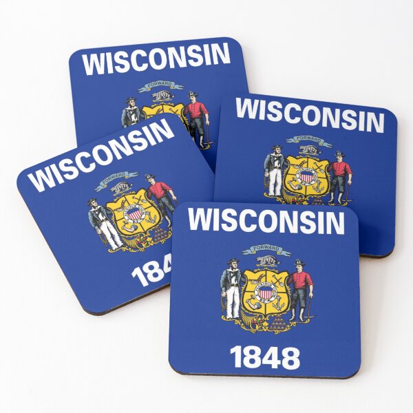 Item preview, Vintage Wisconsin Flag - Distressed Retro Style designed and sold by youngVl.