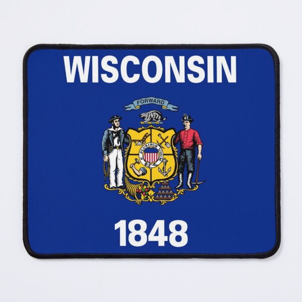 Item preview, Vintage Wisconsin Flag - Distressed Retro Style designed and sold by youngVl.