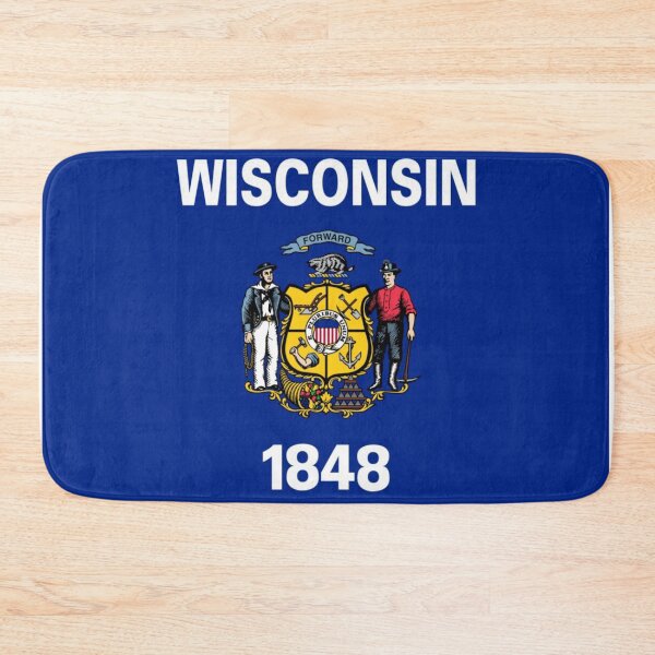 Item preview, Vintage Wisconsin Flag - Distressed Retro Style designed and sold by youngVl.