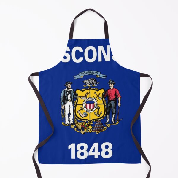 Item preview, Vintage Wisconsin Flag - Distressed Retro Style designed and sold by youngVl.