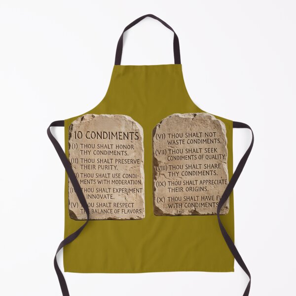 Item preview, The 10 Condiments - Sarcastic Stone Tablets of Flavor - Funny Kitchen Art Print designed and sold by Trevor Cutler.