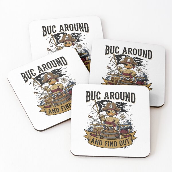 Item preview, BUC Around And Find Out Funny Pirate Pun Vintage Sports Design designed and sold by get55shirt.