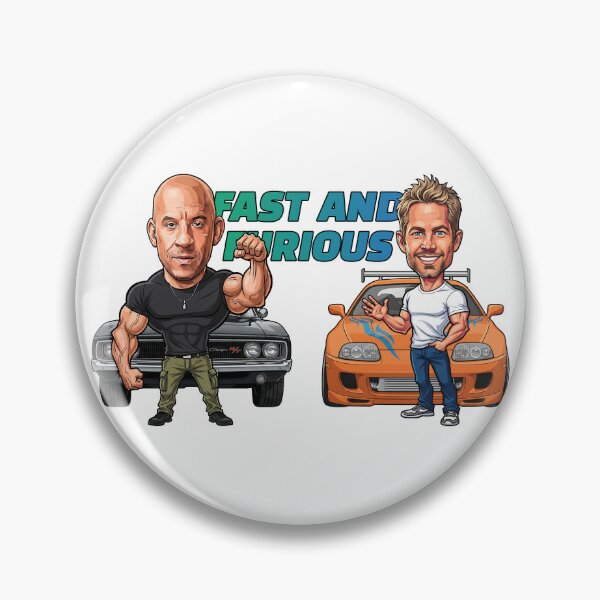 Item preview, Hilarious caricature of Paul Walker and Van Diesel designed and sold by vectorlove.