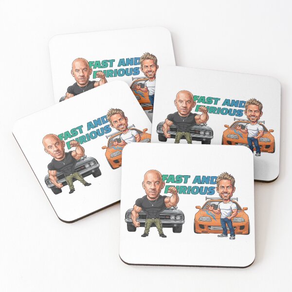 Item preview, Hilarious caricature of Paul Walker and Van Diesel designed and sold by vectorlove.